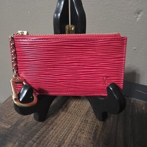 LOUIS VUITTON Pochette Cle Castilian Red Epi